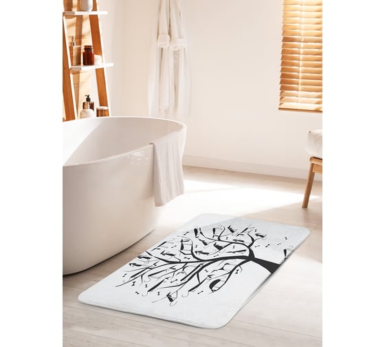 Изображение товара Коврик для ванной комнаты и туалета противоскользящий JOYARTY "Таксы на дереве" 60х100 см bath_58598_60x100