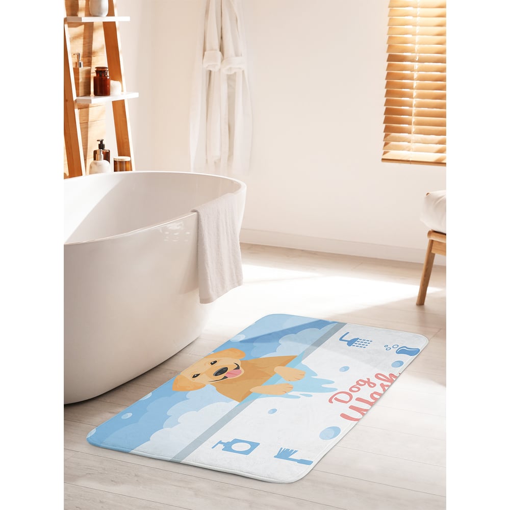 Изображение товара Коврик для ванной и туалета JOYARTY "Купание собаки" 60x100 см противоскользящий