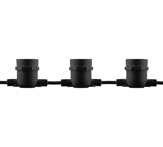 Изображение товара Уличная гирлянда FERON Белт-лайт 20 E27 черная, шаг 50 см, IP 65, 10 м+3 м шнур, CL50-13 29885