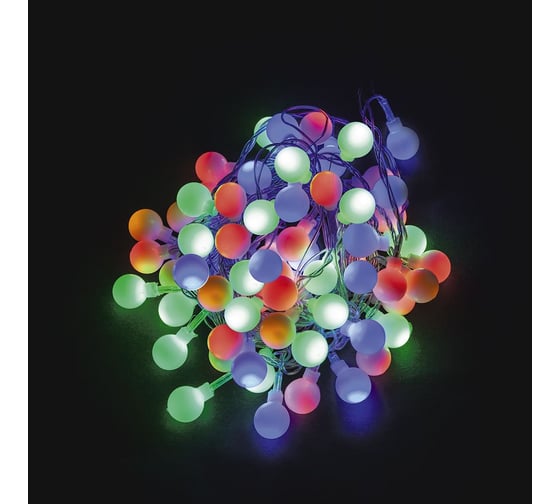 Изображение товара Гирлянда FERON 230V 50 LED мульти, длина 5 м, IP20, шнур 1,5м , CL55 26761