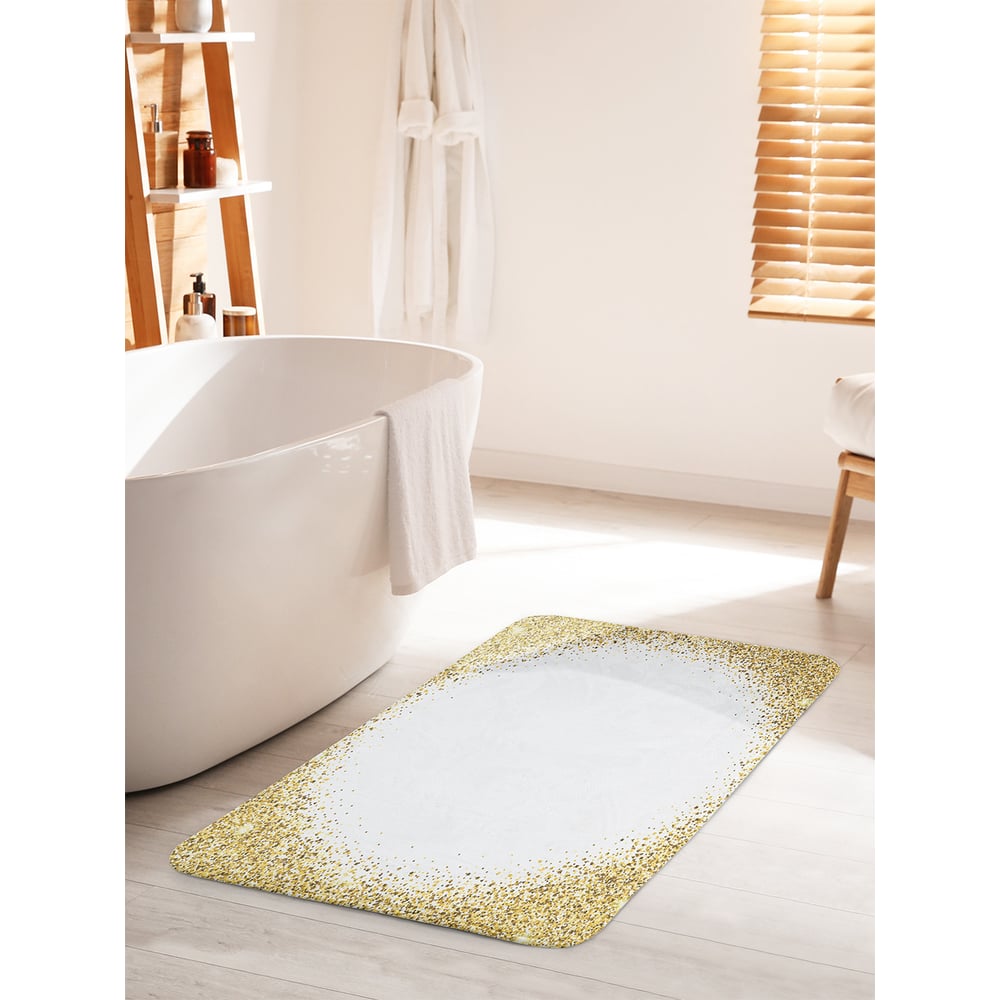 Изображение товара Коврик для ванной комнаты и туалета противоскользящий JOYARTY "Золотая пыль" 60х100 см bath_290625_60x100