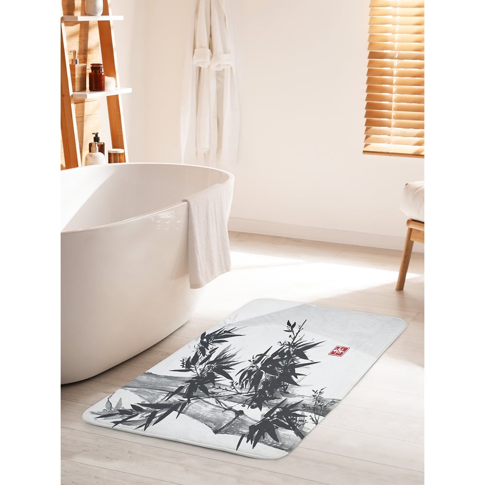 Изображение товара Коврик для ванной комнаты противоскользящий JOYARTY 60х100 см акварельный бамбук