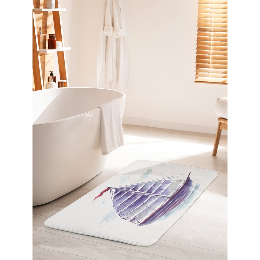 Изображение товара Коврик для ванной комнаты противоскользящий JOYARTY 60х100 см акварель