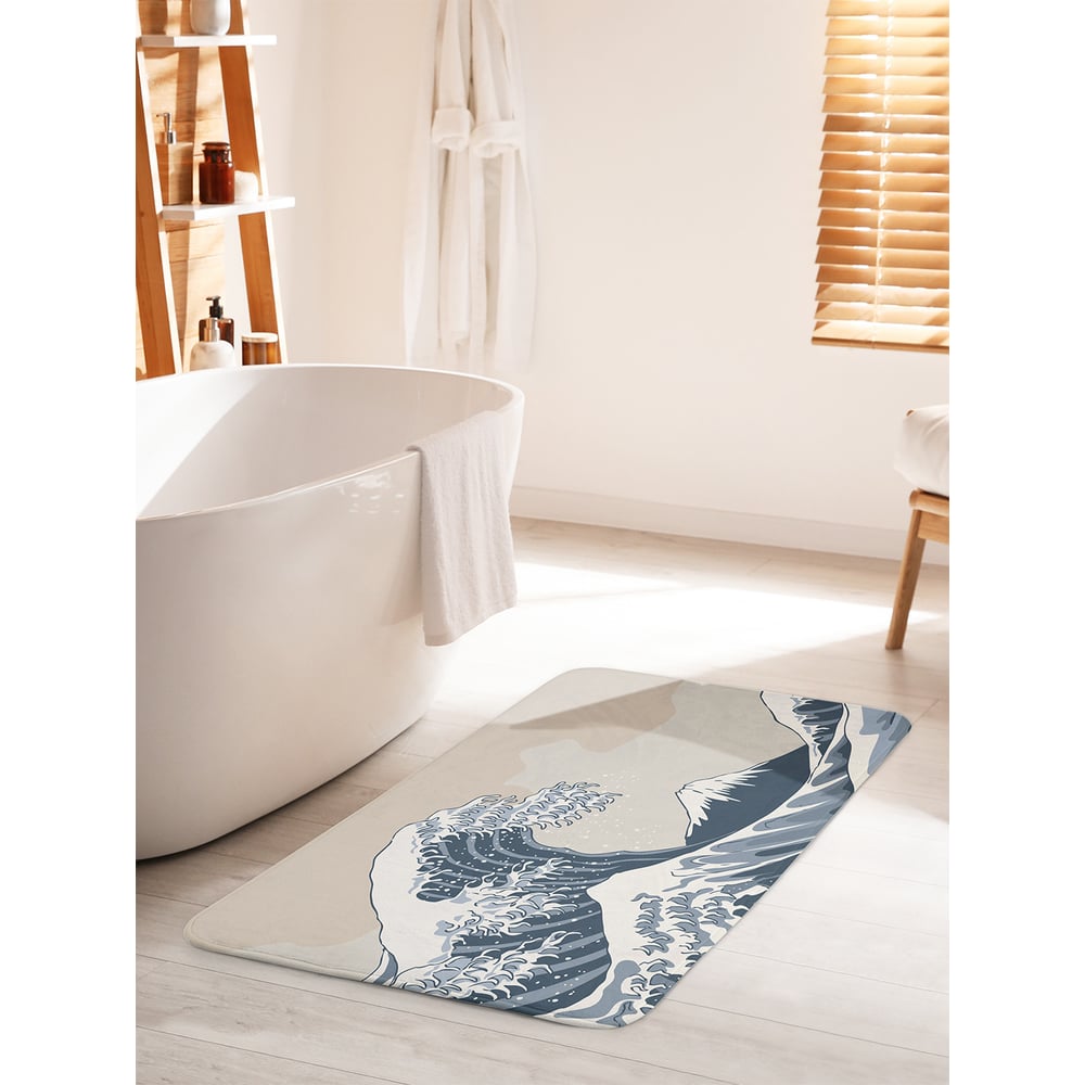 Изображение товара Коврик для ванной комнаты и туалета противоскользящий JOYARTY 'Волна' 60х100 см