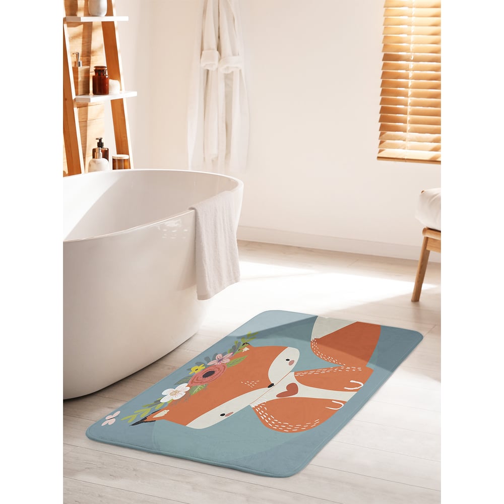 Изображение товара Коврик для ванной комнаты противоскользящий JOYARTY Скромная лисичка 60х100 см