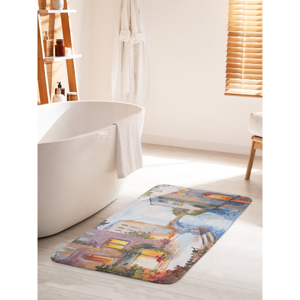 Изображение товара Коврик для ванной комнаты и туалета противоскользящий JOYARTY Венецианский дворик 60х100 см