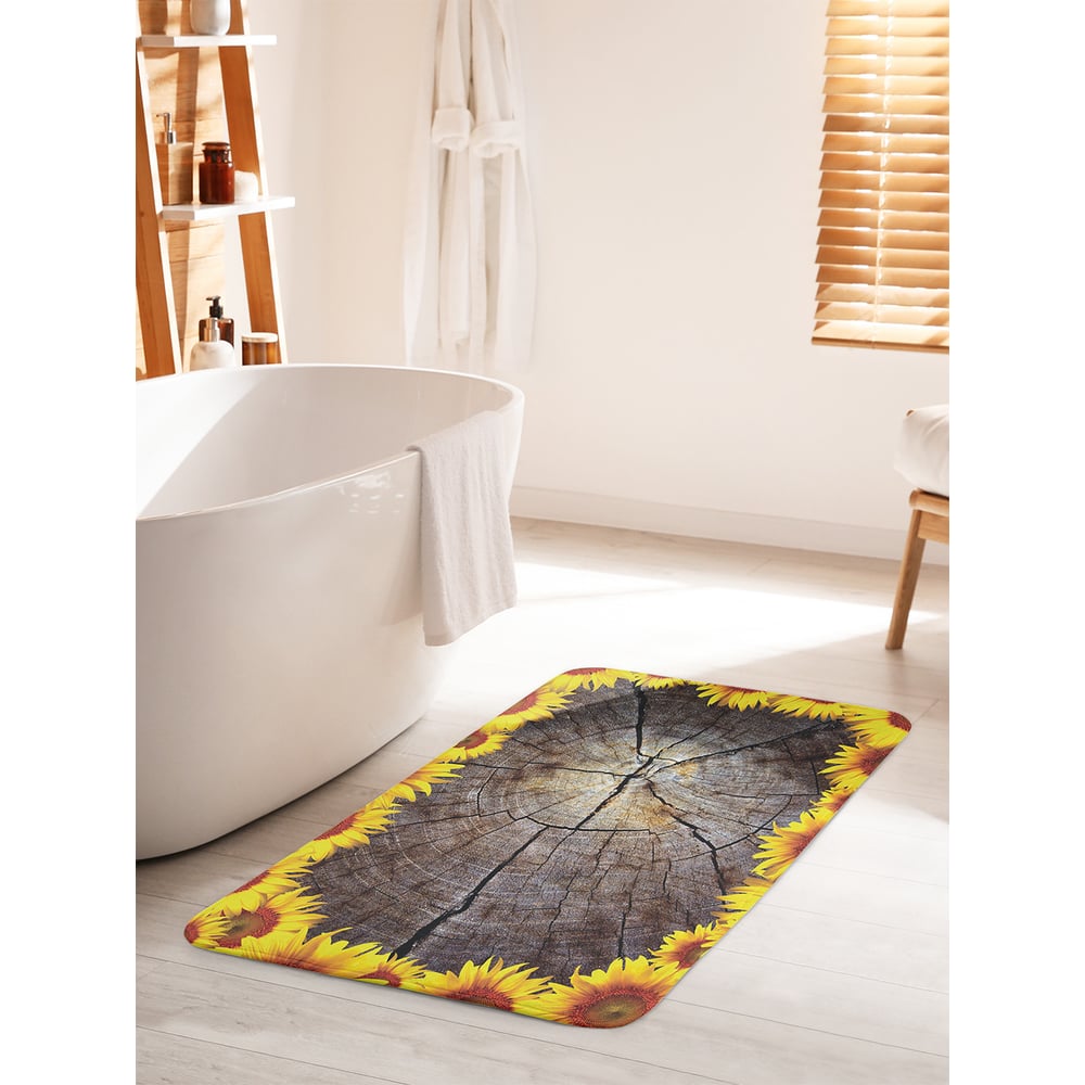 Изображение товара Коврик для ванной JOYARTY Дерево в подсолнухах 60х100 см