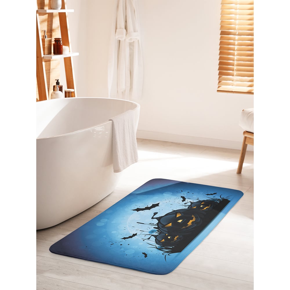 Изображение товара Коврик для ванной комнаты и туалета противоскользящий JOYARTY 60х100 см Тыквенный ужас