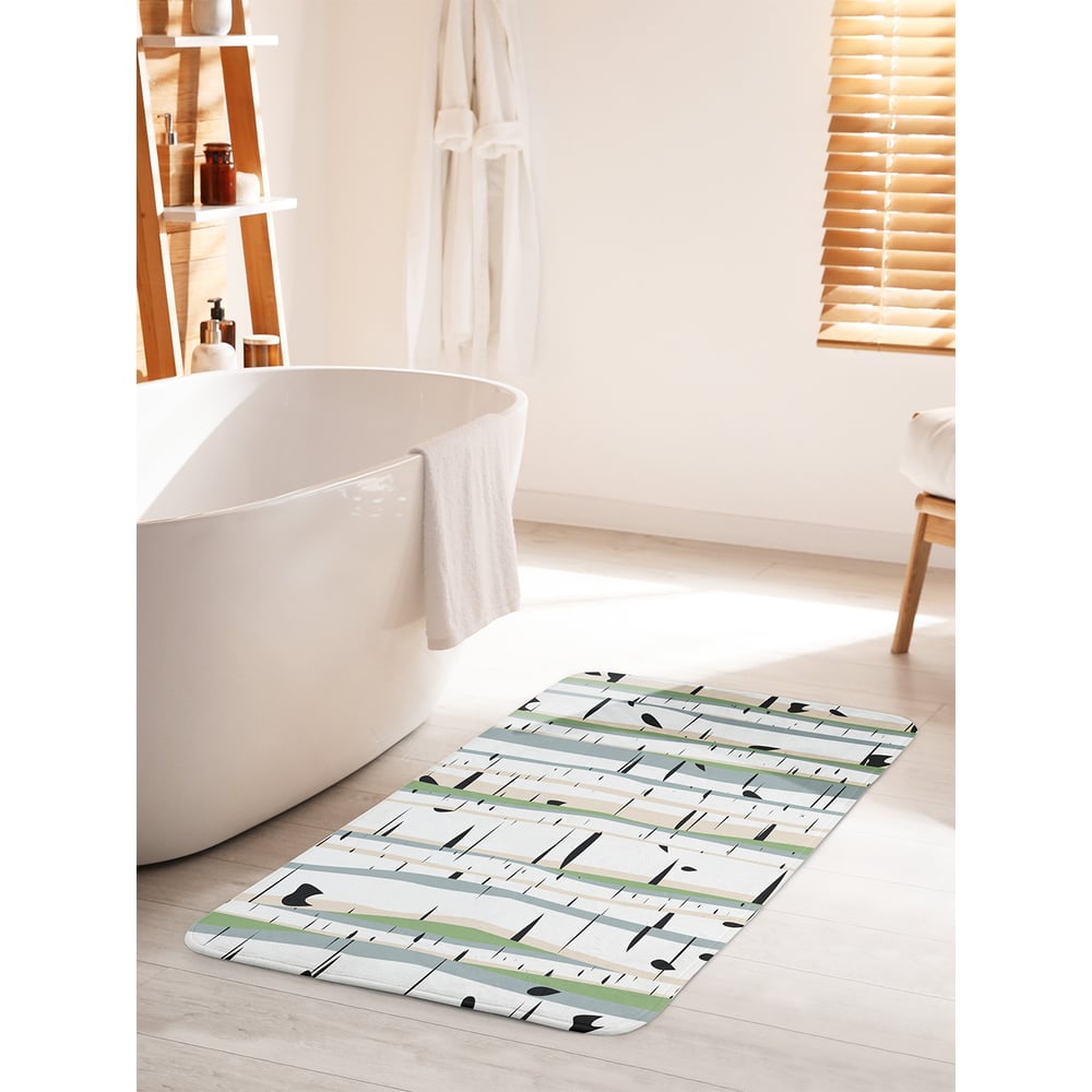 Изображение товара Коврик для ванной комнаты JOYARTY Стволы берез 60х100 см противоскользящий