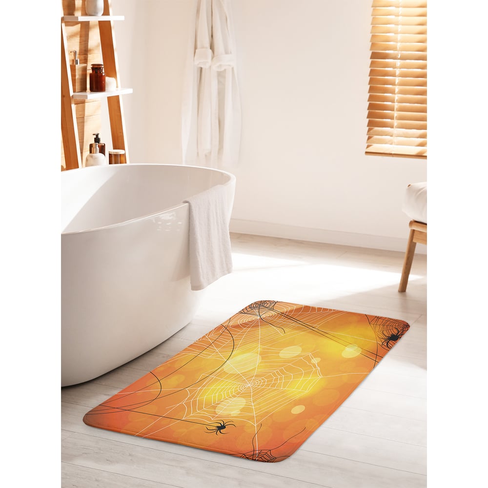 Изображение товара Коврик для ванной комнаты и туалета противоскользящий JOYARTY 60х100 см Пауки на Хеллоуин