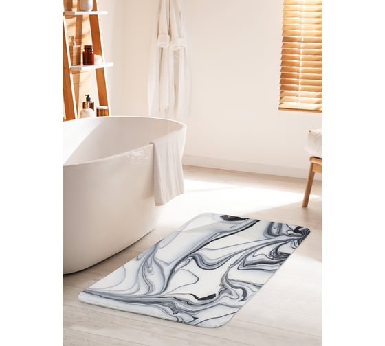 Изображение товара Коврик для ванной комнаты и туалета противоскользящий JOYARTY "Мрамор скинали" 60х100 см bath_37024_60x100