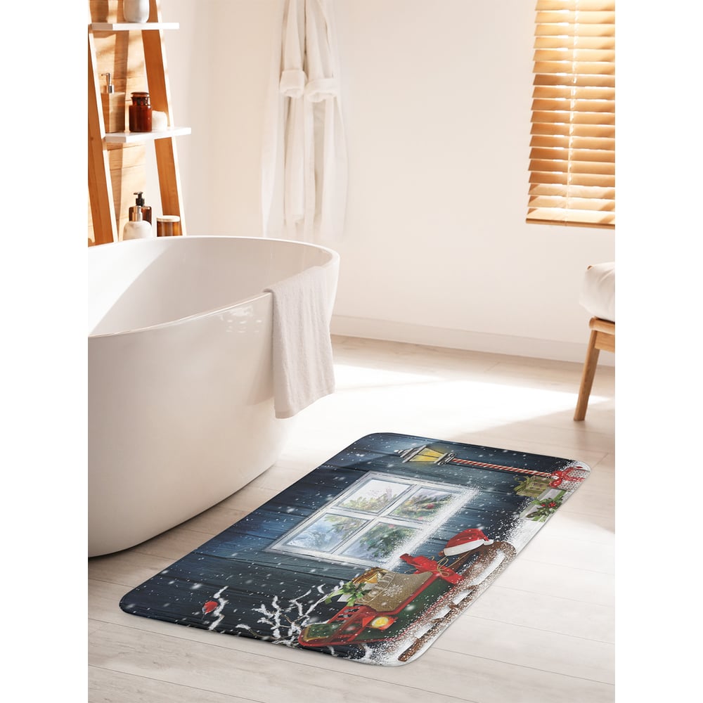 Изображение товара Коврик для ванной JOYARTY Сани с подарками 60х100 см