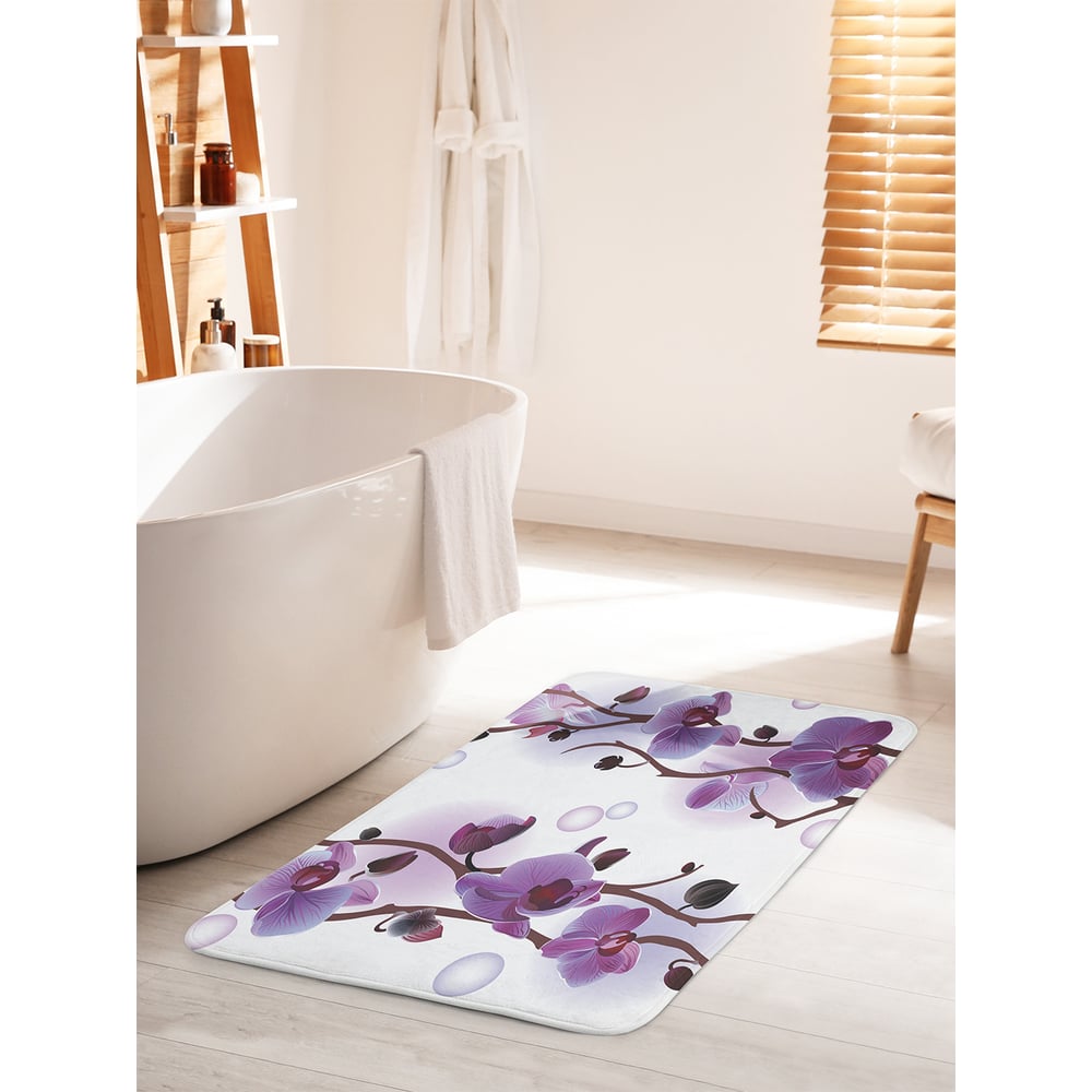 Изображение товара Коврик для ванной комнаты противоскользящий JOYARTY 'Орхидеи' 60x100 см