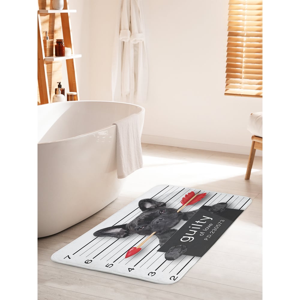 Изображение товара Коврик для ванной комнаты и туалета противоскользящий JOYARTY "Виновный в любви" 60х100 см bath_38594_60x100