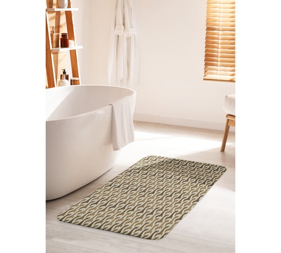 Изображение товара Коврик для ванной комнаты и туалета противоскользящий JOYARTY "Парад такс" 60х100 см bath_92462_60x100