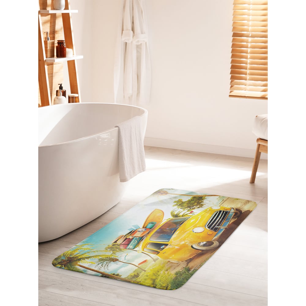Изображение товара Коврик для ванной комнаты JOYARTY Долгожданный отпуск на море 60х100 см антискользящий