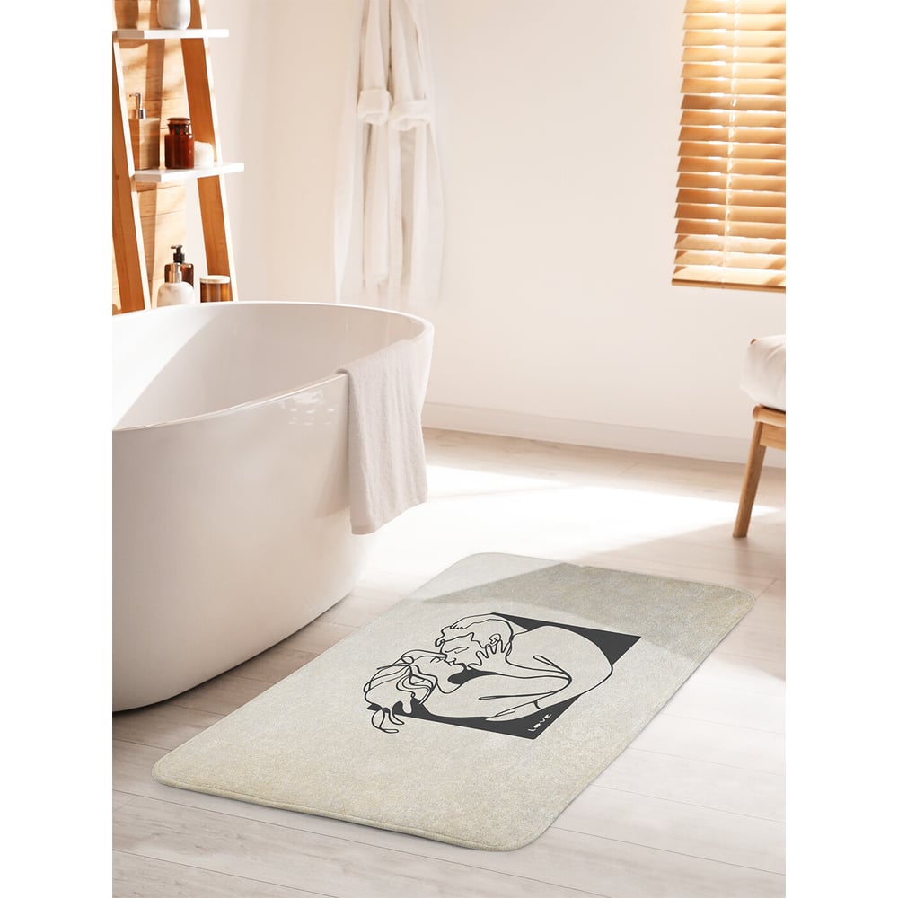 Изображение товара Коврик для ванной комнаты и туалета противоскользящий 60х100 см JOYARTY Страстная любовь