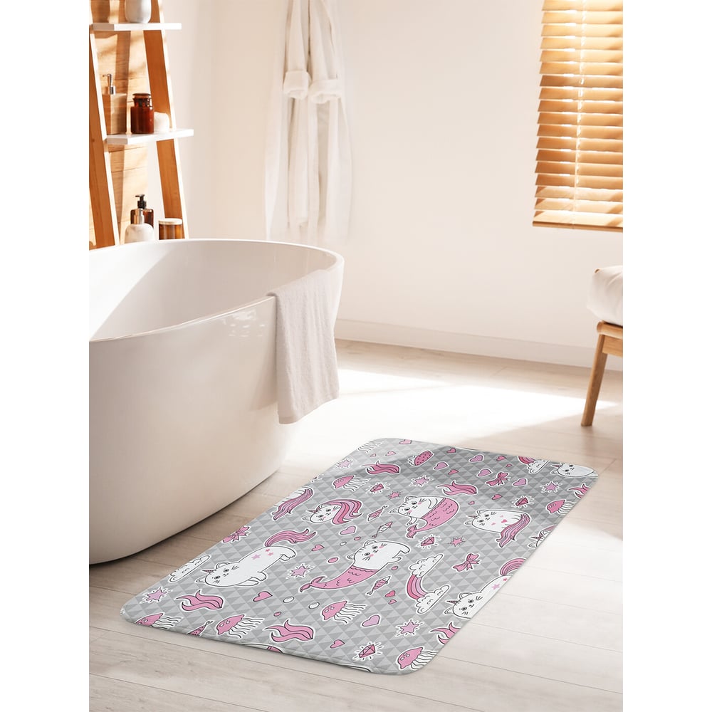 Изображение товара Коврик для ванной JOYARTY "Котик единорог" 60х100 см