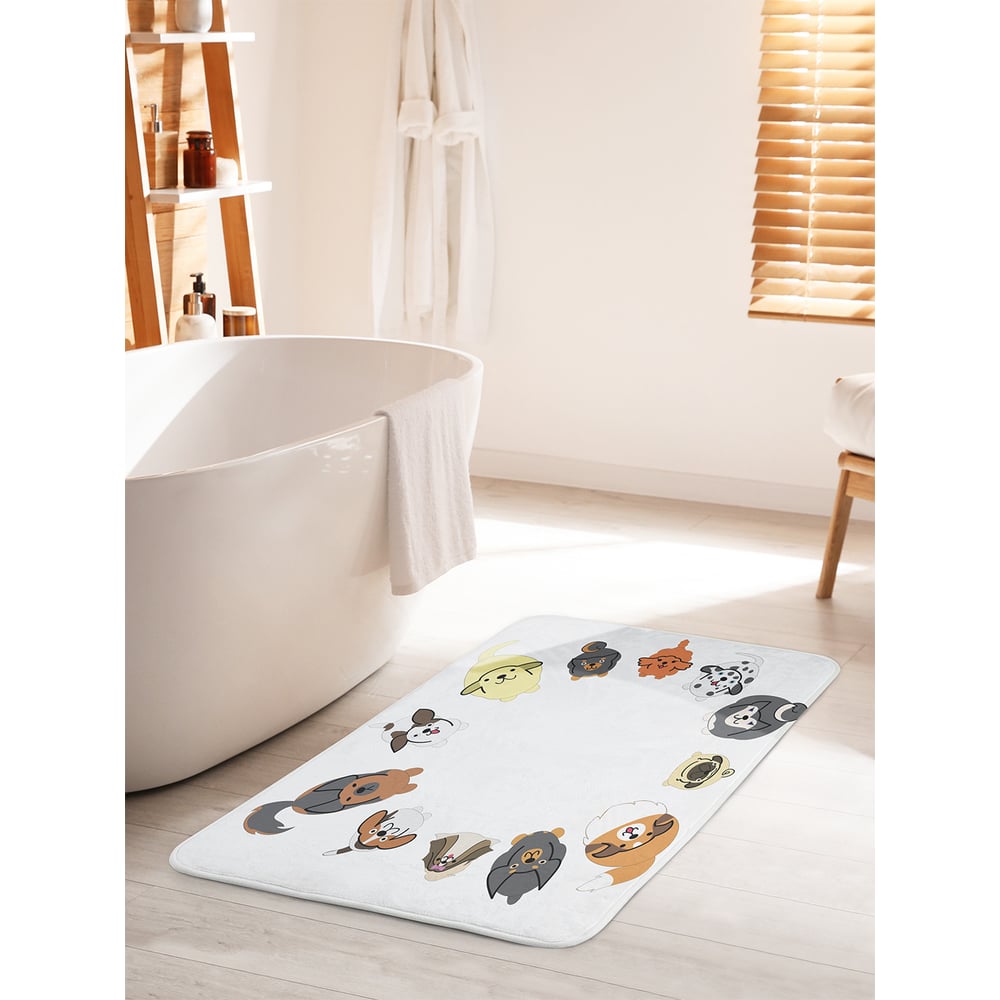 Изображение товара Коврик для ванной JOYARTY В кругу собак 60х100 см