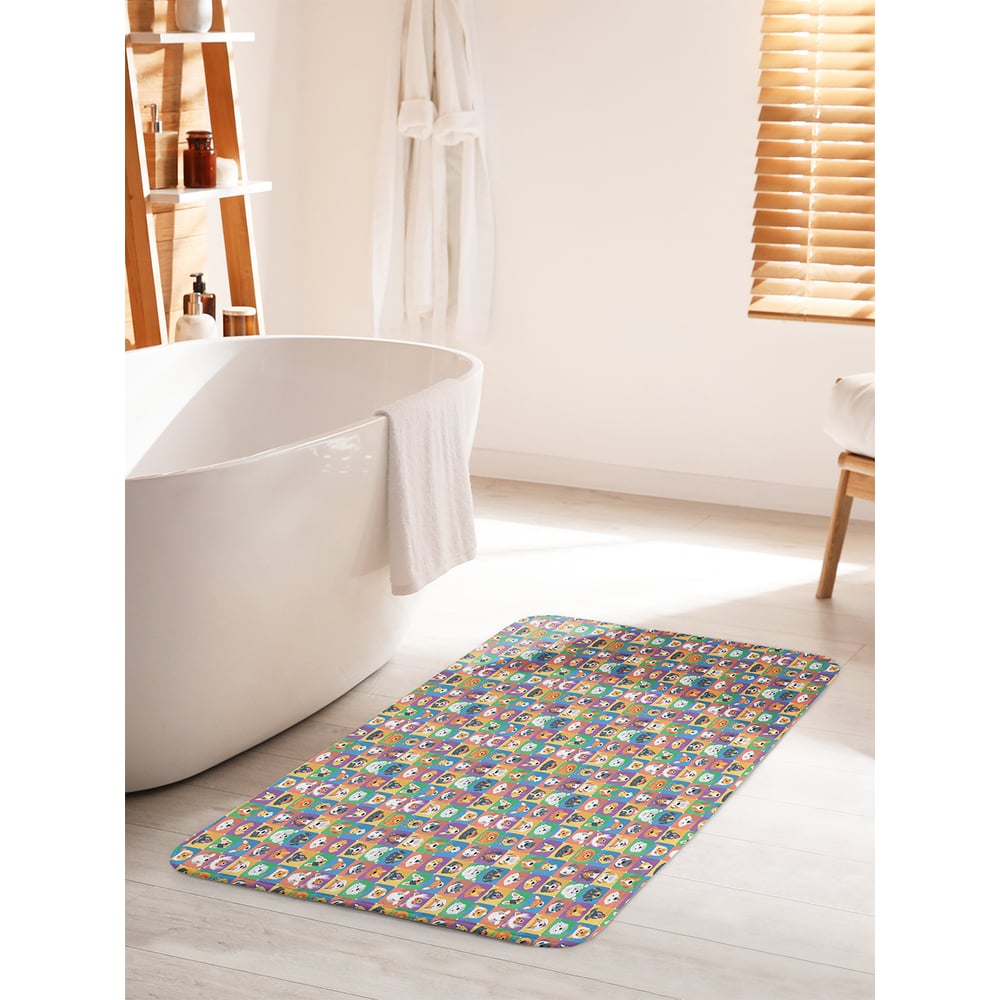 Изображение товара Коврик для ванной комнаты и туалета противоскользящий JOYARTY "Милый собачий отряд" 60х100 см bath_378578_60x100
