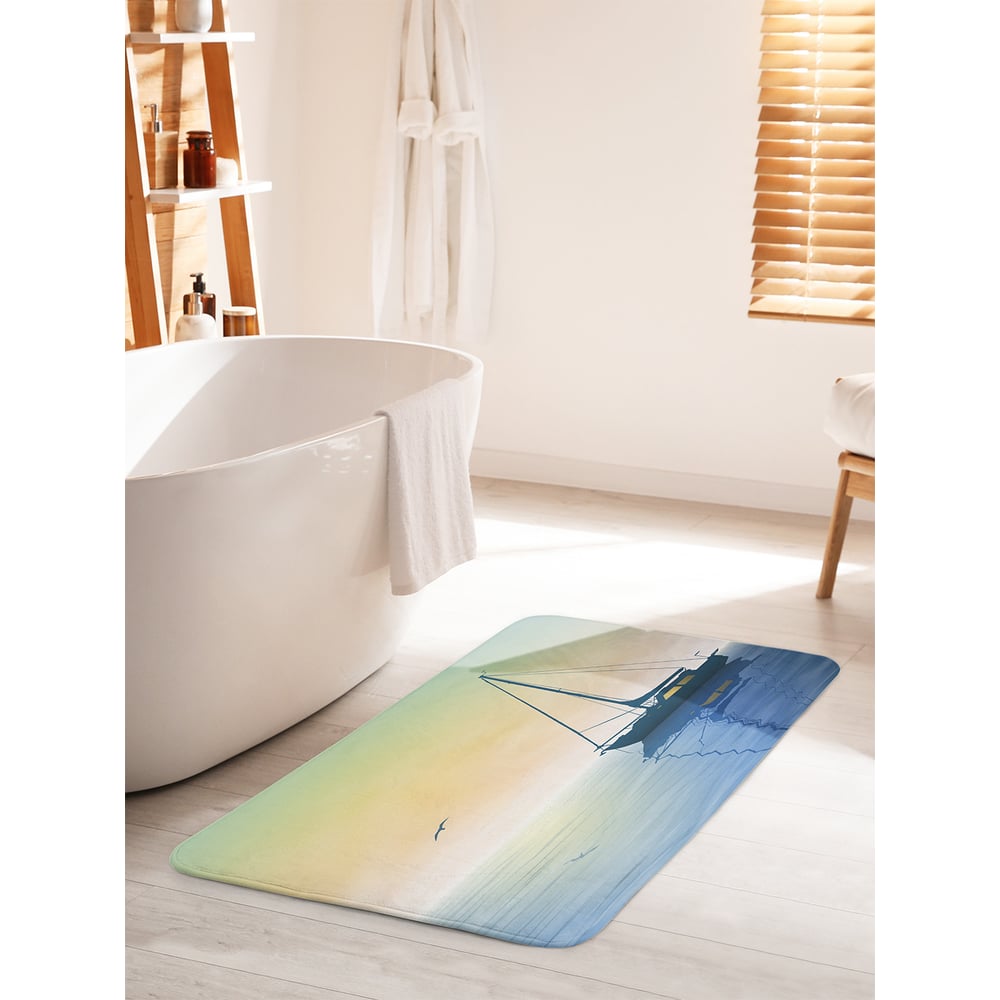 Изображение товара Коврик для ванной комнаты JOYARTY Одинокий парусник 60х100 см