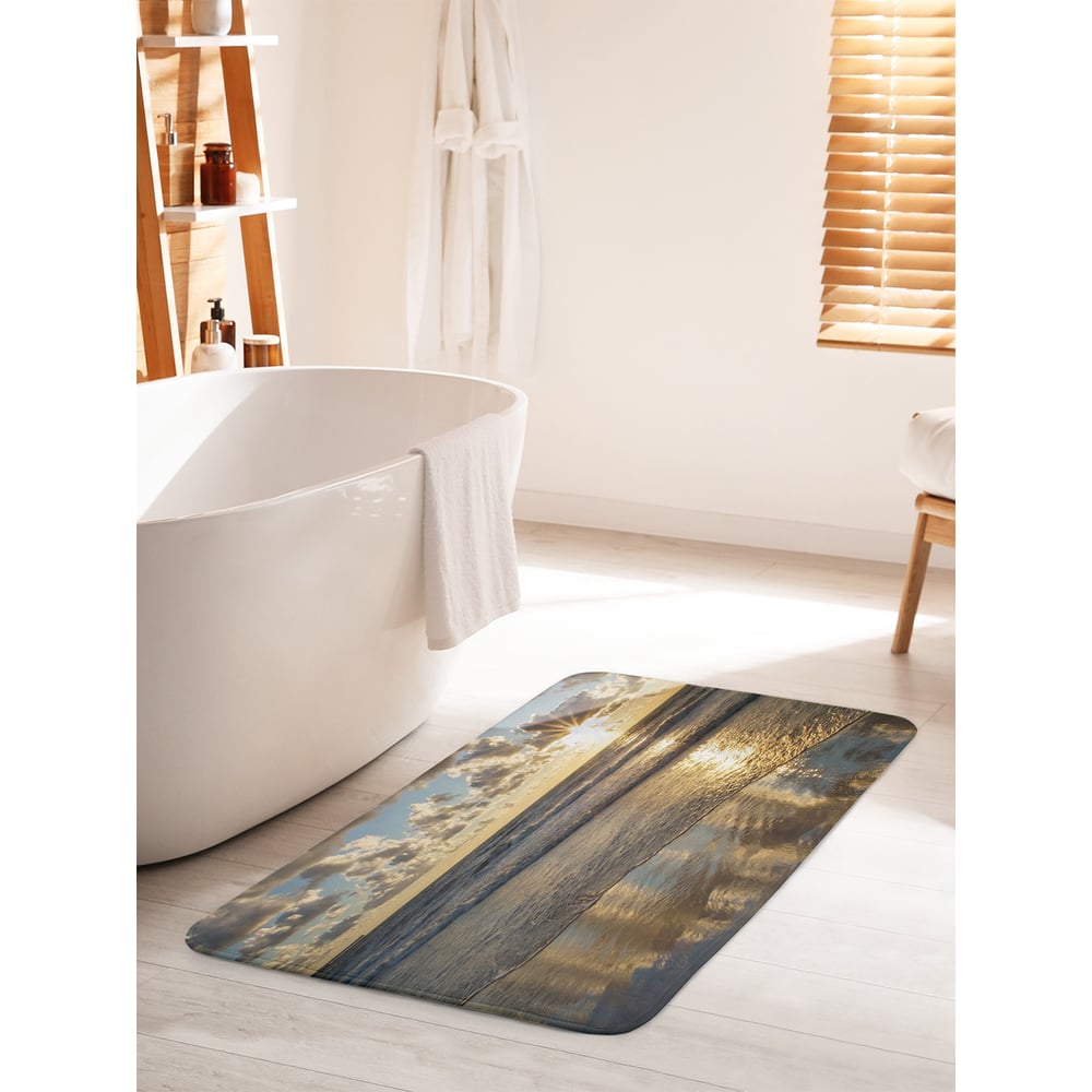 Изображение товара Коврик для ванной комнаты и туалета противоскользящий JOYARTY Морской рассвет 60x100 см