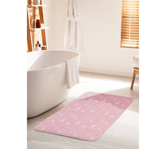 Изображение товара Коврик для ванной комнаты и туалета противоскользящий JOYARTY "Ботаника дудл" 60х100 см bath_35537_60x100