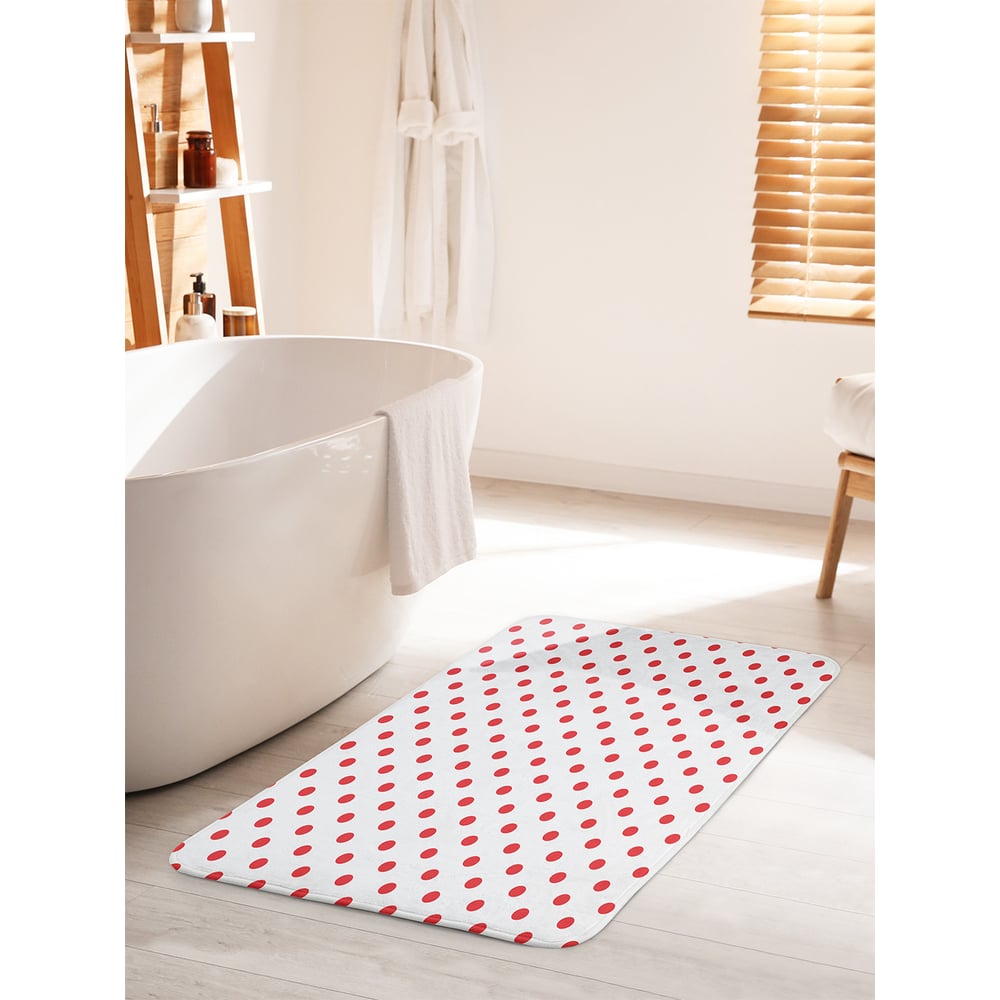 Изображение товара Коврик для ванной комнаты противоскользящий JOYARTY 60x100 см классика горошка