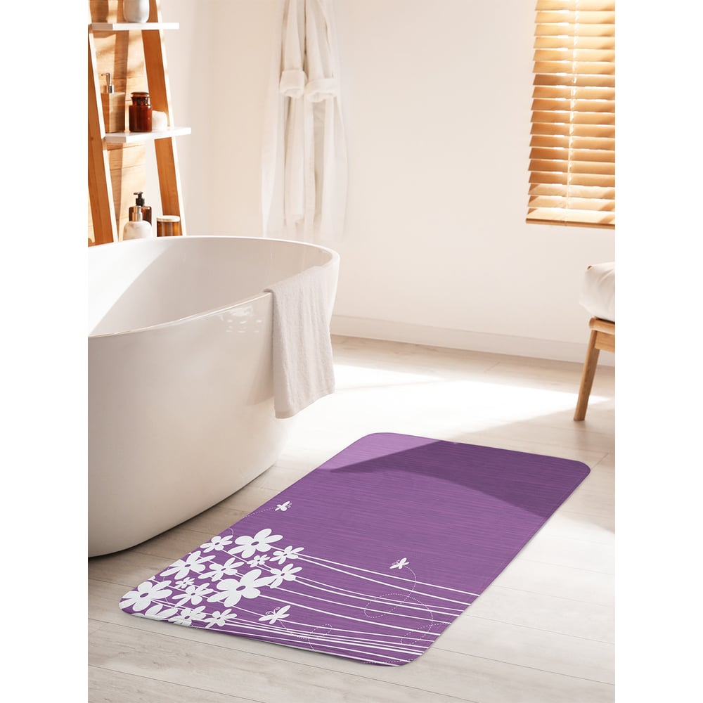 Изображение товара Коврик для ванной комнаты JOYARTY Цветочный салют 60х100 см противоскользящий