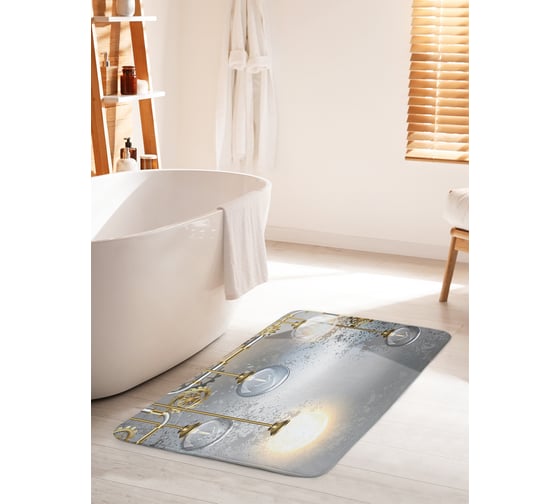 Изображение товара Коврик для ванной комнаты и туалета противоскользящий JOYARTY "Лампы лофт" 60х100 см bath_36258_60x100
