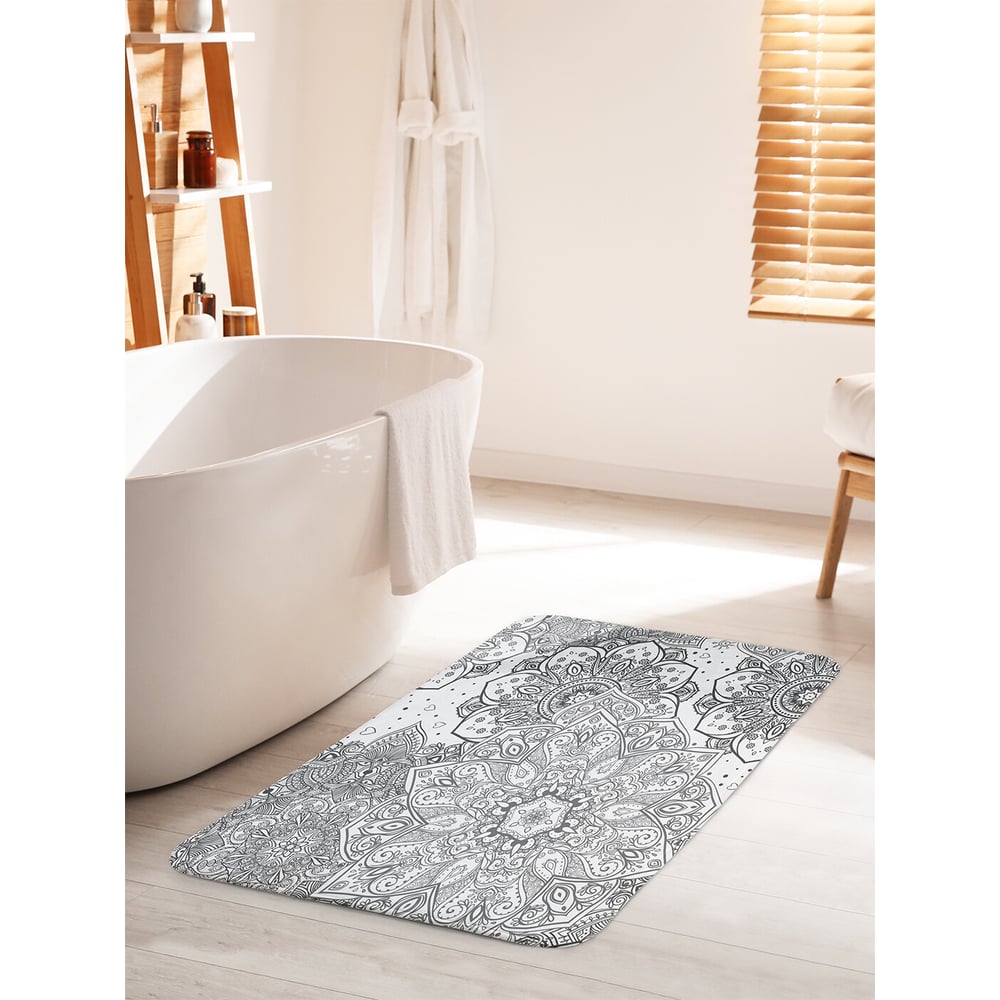 Изображение товара Противоскользящий коврик для ванной JOYARTY 60х100 см, ажурная мандала