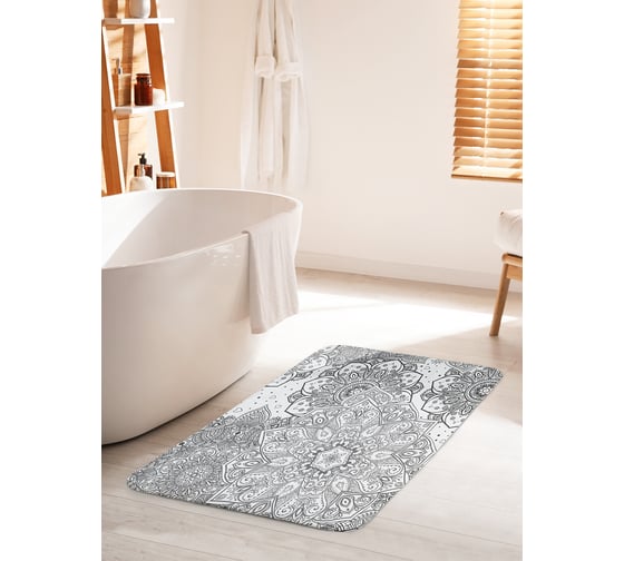 Изображение товара Коврик для ванной комнаты и туалета противоскользящий JOYARTY "Множество ажурной мандалы" 60х100 см bath_31535_60x100