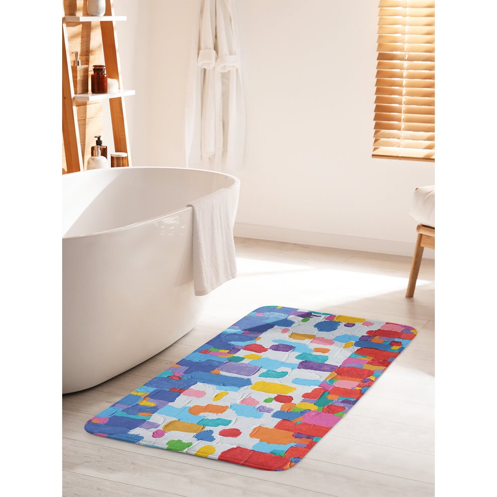 Изображение товара Противоскользящий коврик для ванной JOYARTY 'Абстрактные мазки' 60х100 см