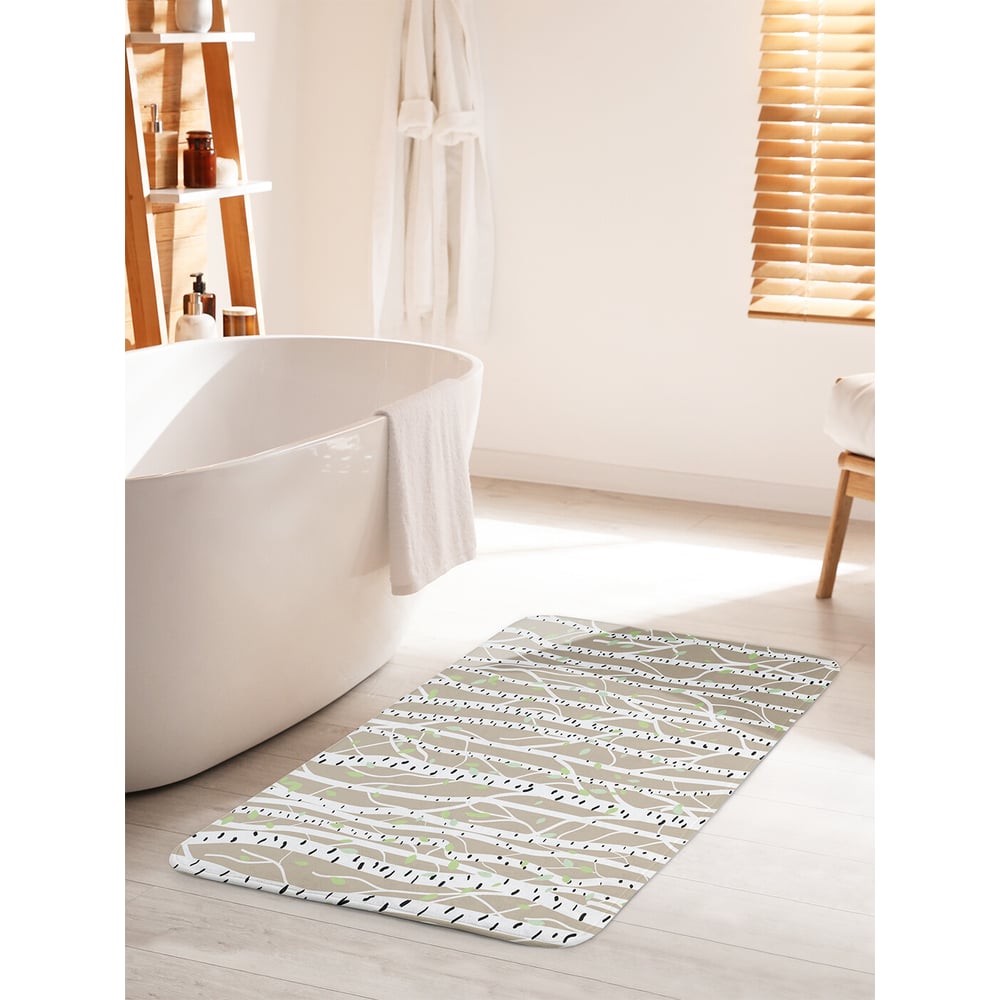 Изображение товара Коврик для ванной и туалета JOYARTY Березовая роща 60х100 см противоскользящий