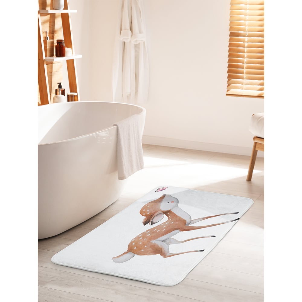 Изображение товара Коврик для ванной комнаты противоскользящий JOYARTY 60х100 см Олененок Бэмби