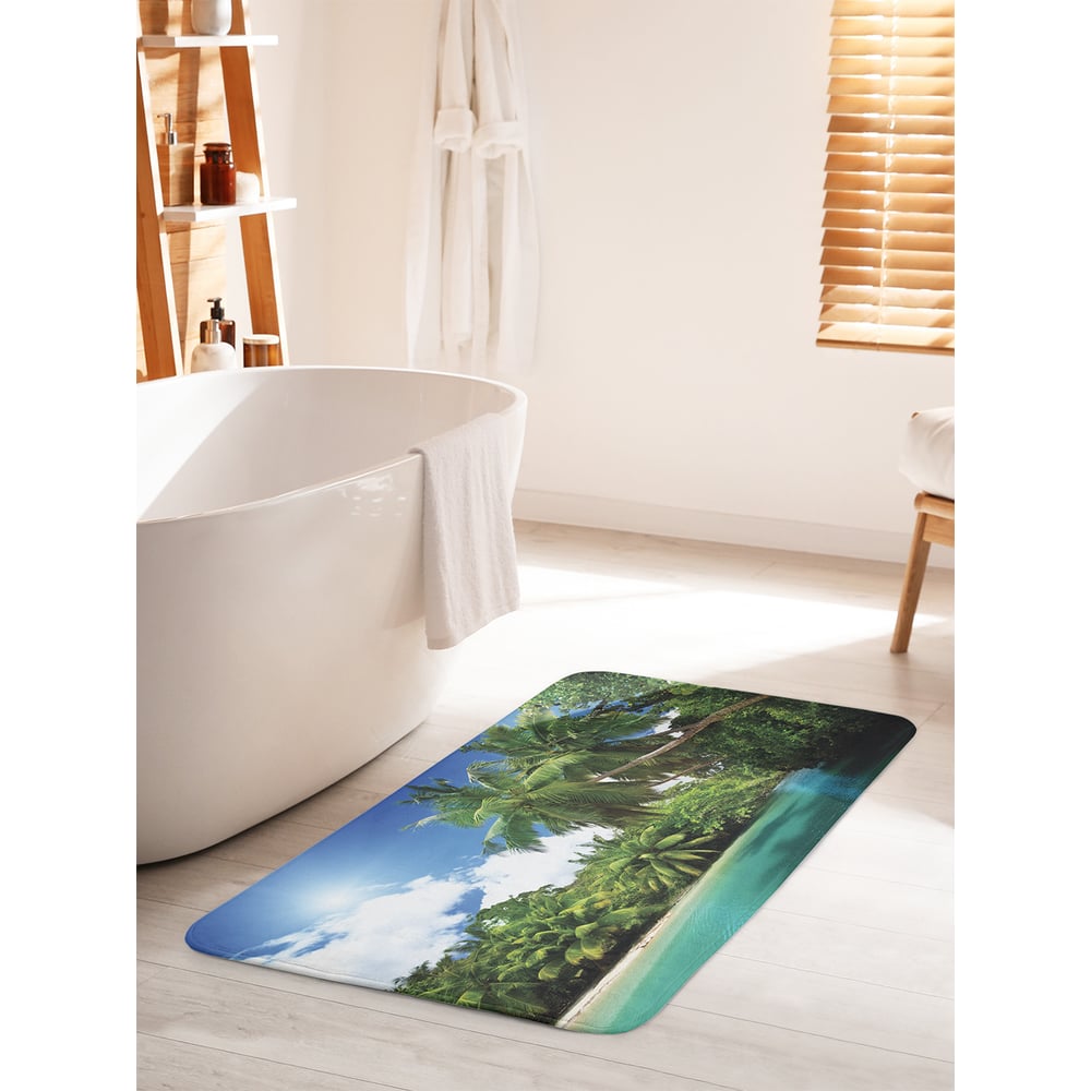 Изображение товара Коврик для ванной JOYARTY Пальмы на берегу пляжа 60х100 см