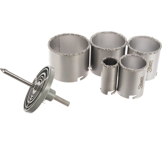 Изображение товара Набор кольцевых коронок с карбидным напылением, 7 шт. РемоКолор 35-6-011