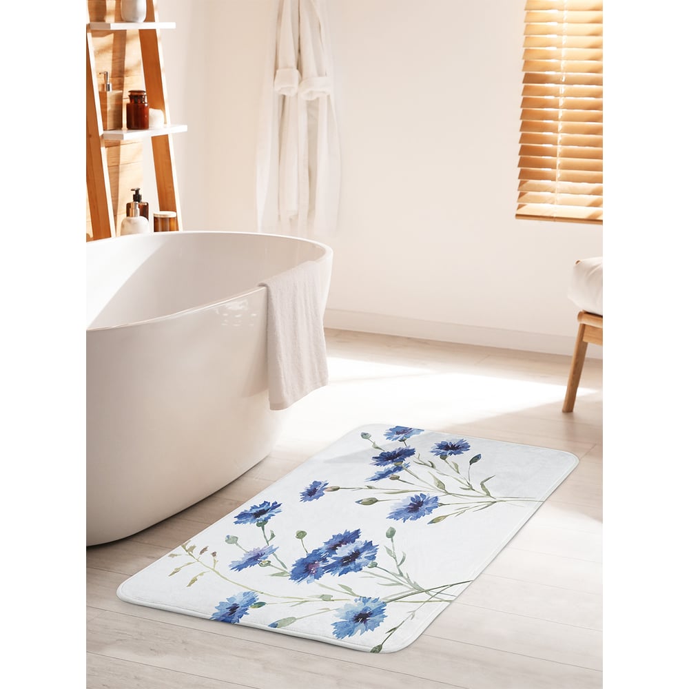 Изображение товара Коврик для ванной комнаты противоскользящий JOYARTY 60х100 см Вельсофт