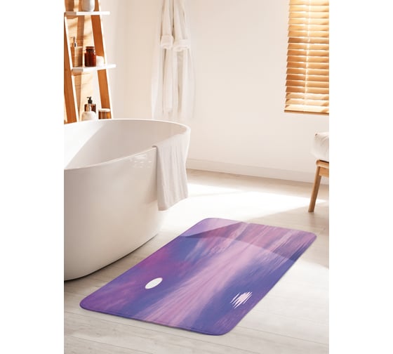 Изображение товара Коврик для ванной комнаты и туалета противоскользящий JOYARTY "Отражение полнолуния" 60х100 см bath_32758_60x100