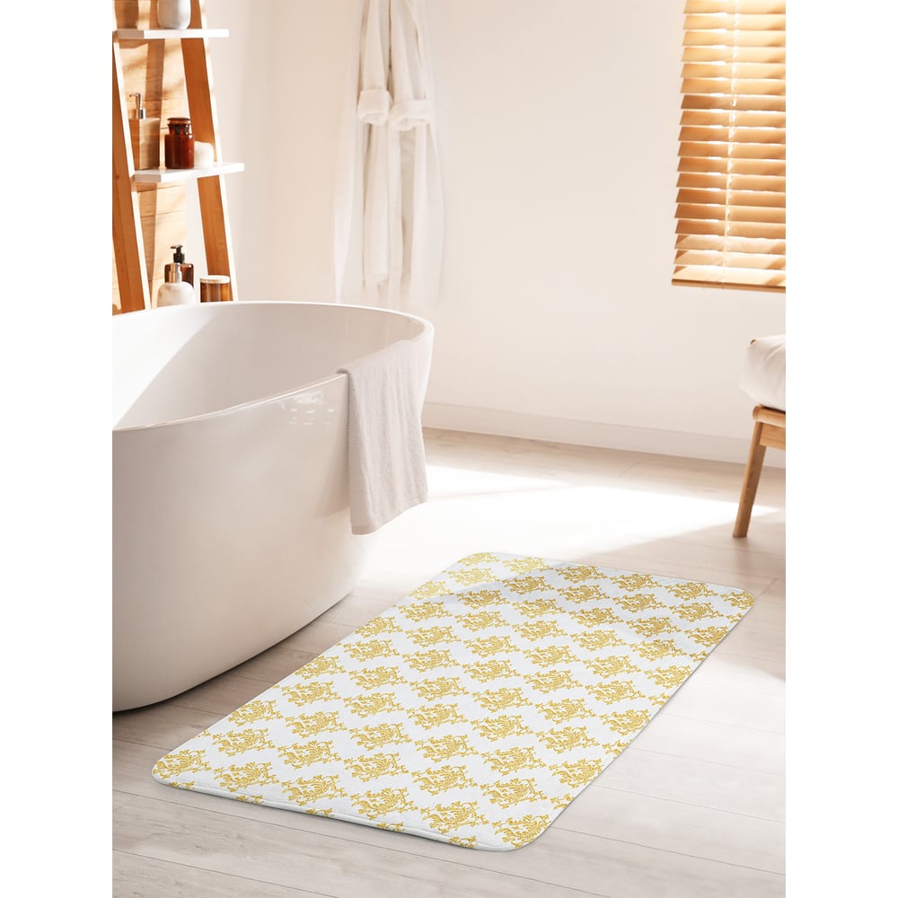 Изображение товара Коврик для ванной комнаты и туалета JOYARTY Орнамент из золота 60x100 см антискользящий