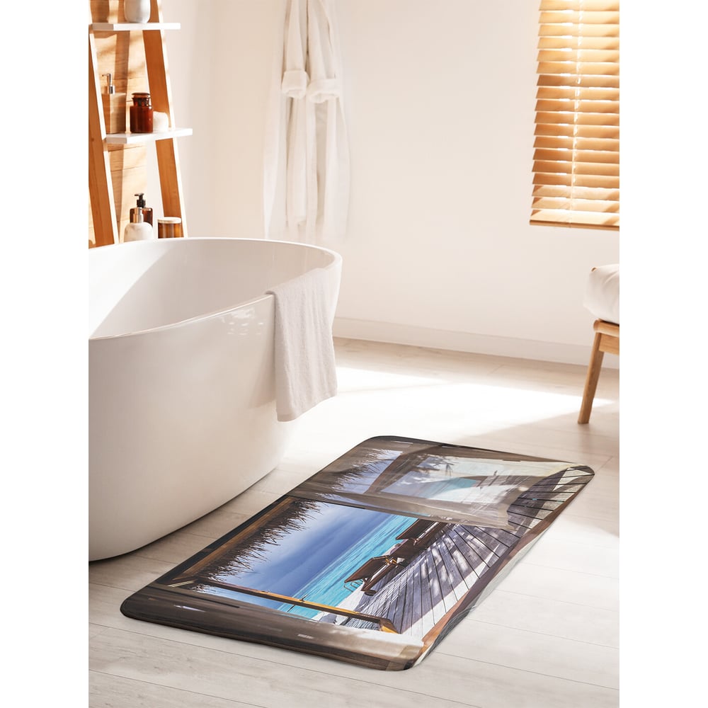 Изображение товара Противоскользящий коврик для ванной JOYARTY 60х100 см, безопасность и комфорт в ванной и туалете