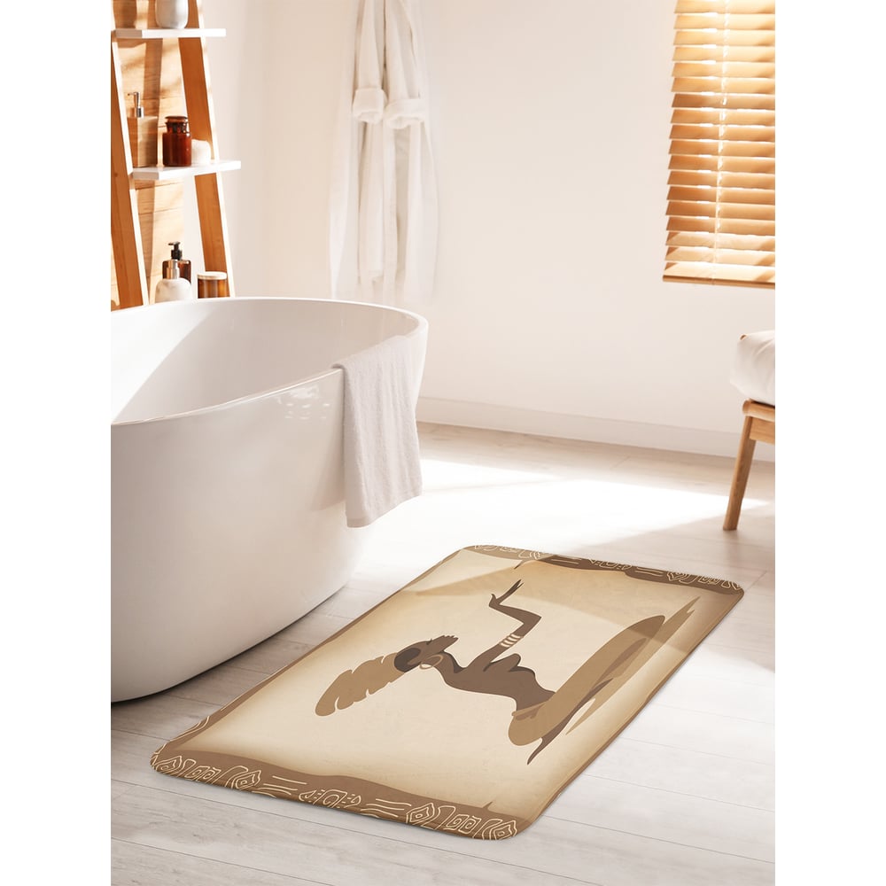 Изображение товара Коврик для ванной комнаты JOYARTY Стройная африканка 60х100 см противоскользящий