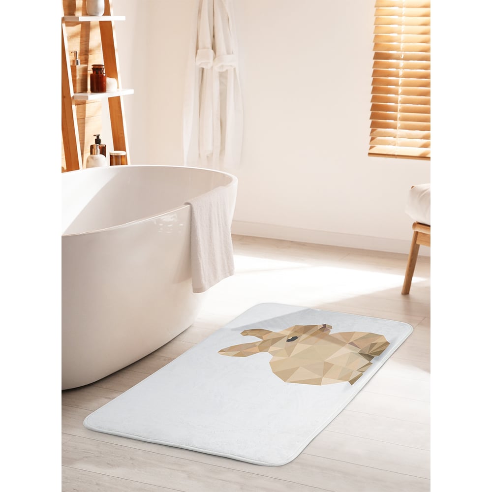 Изображение товара Коврик для ванной комнаты и туалета JOYARTY Мозаичный заяц 60х100 см антискользящий