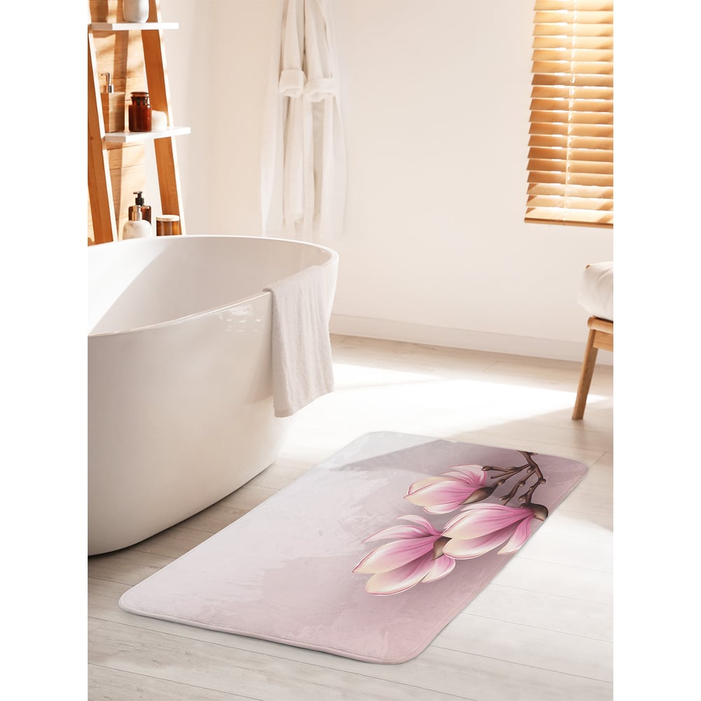 Изображение товара Коврик для ванной комнаты и туалета противоскользящий JOYARTY 60х100 см Цветущая магнолия