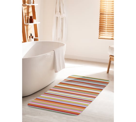 Изображение товара Коврик для ванной комнаты и туалета противоскользящий JOYARTY "Сигнальные цвета" 60х100 см bath_31209_60x100