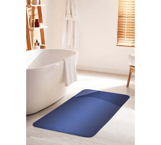 Изображение товара Коврик для ванной комнаты и туалета противоскользящий JOYARTY "Синее переливание" 60х100 см bath_23573_60x100