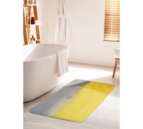 Изображение товара Коврик для ванной комнаты и туалета противоскользящий JOYARTY "Горизонт гранж" 60х100 см bath_34719_60x100