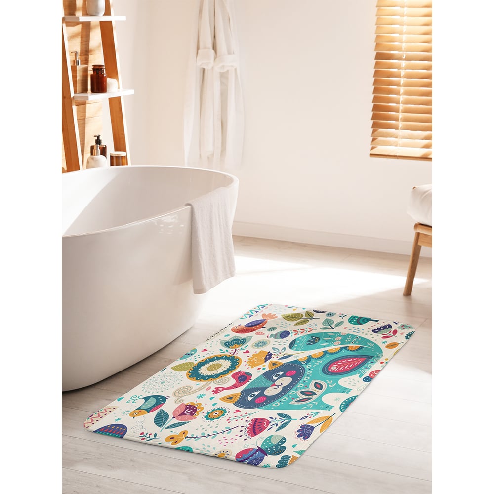 Изображение товара Коврик для ванной JOYARTY Счастливый кот 60х100 см противоскользящий