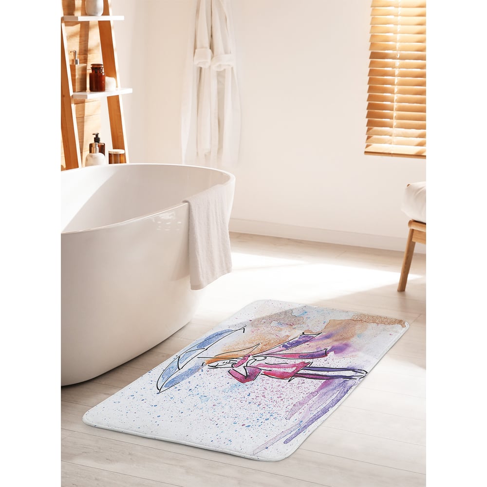 Изображение товара Коврик для ванной комнаты и туалета JOYARTY "Дождливый настрой" 60х100 см