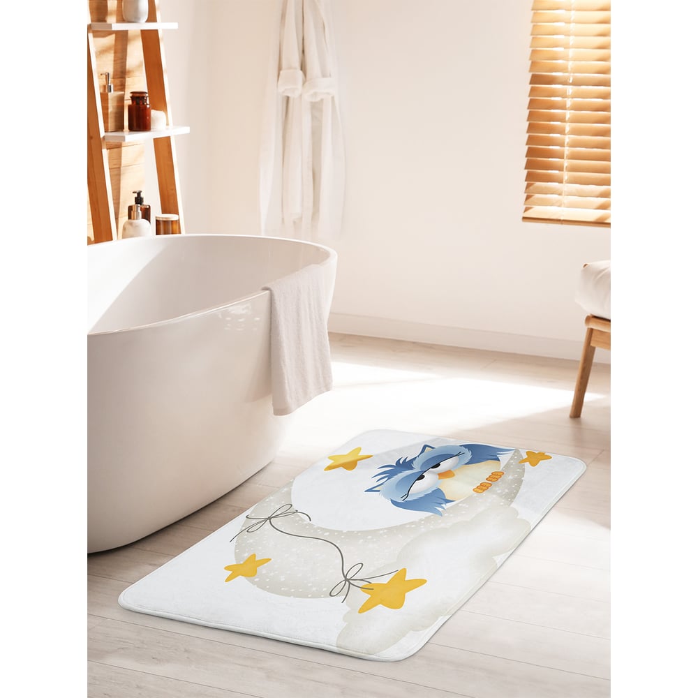 Изображение товара Коврик для ванной комнаты противоскользящий 60х100 см JOYARTY Сонная сова